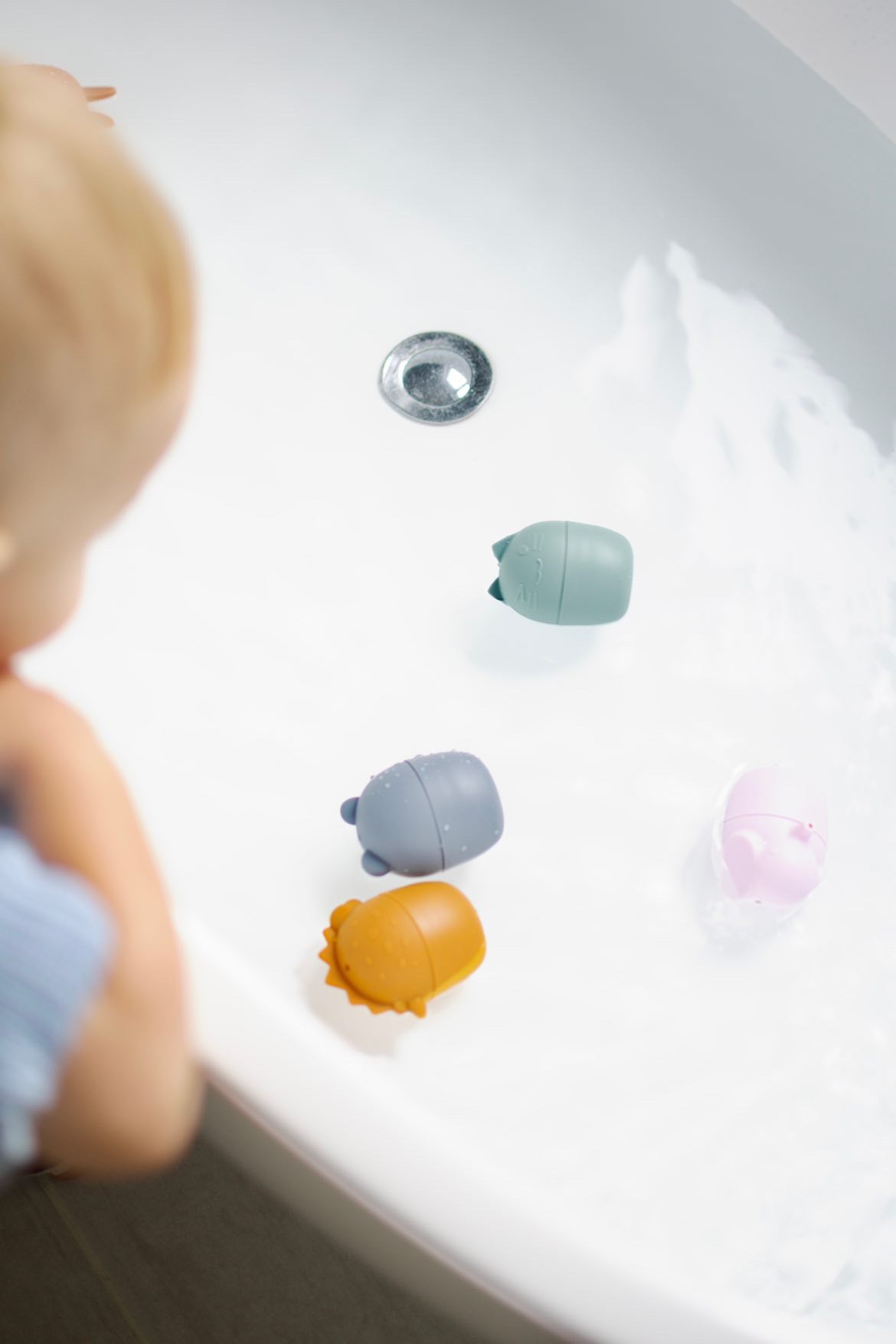 Lot de 6 jouets de bain sans moisissure pour bébé de 18 mois - Sans trou -  Animaux marins - Jouets de bain pour bébé sans moisissure